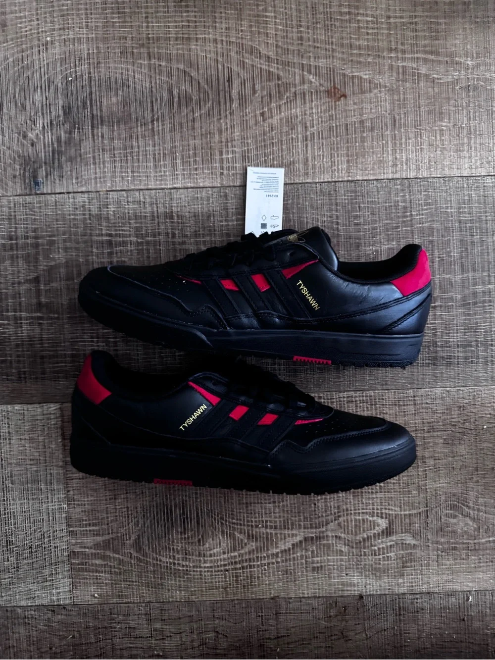 adidas Originals Black Sneakers with Red Accents